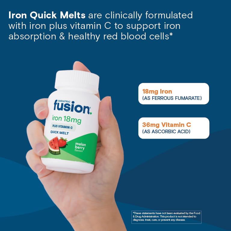 Bariatric Fusion Iron Quick Melt Melon Berry - 90 Tablets - image 5
