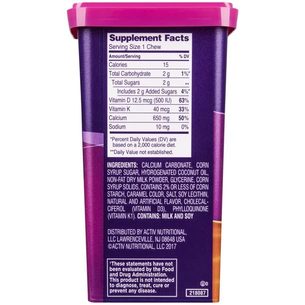 Viactiv Max Formula Calcium + Vitamin D3 Soft Chews for Bone Health - 500 Count - image 2