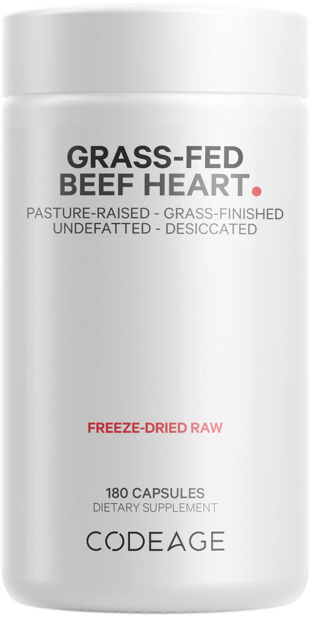 Codeage Grass-Fed Beef Heart - 180 Capsules
