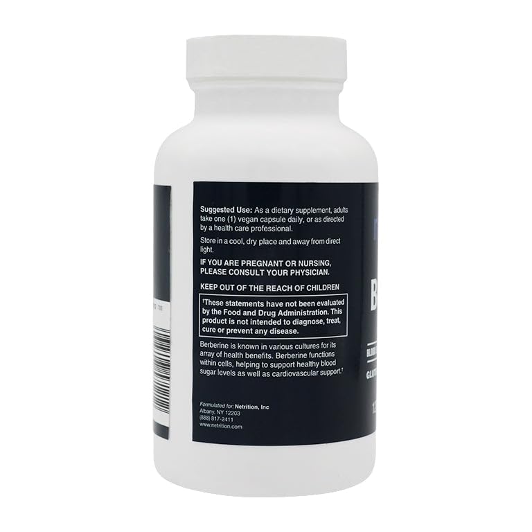 Netrition Berberine 500mg - 120 Vegetarian Capsules - image 4