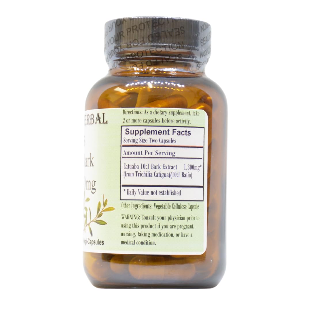 Barlowe's Herbal Elixirs Catuaba 10:1 Extract 650mg - 60 Capsules - image 2