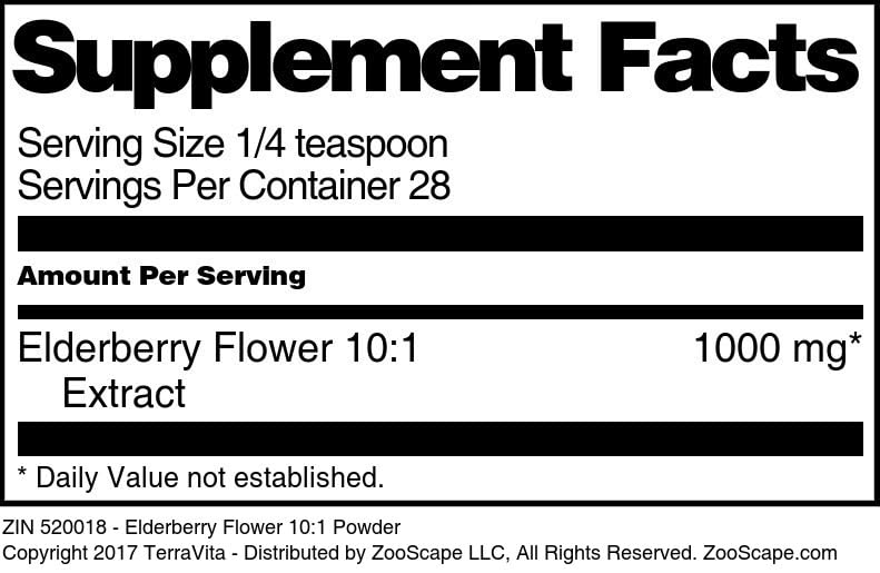 Terravita Elderberry Flower 10:1 Powder - 1 oz - image 3