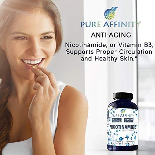 Pure Affinity LLC B3 Nicotinamide 500 mg Effective Flush-Free Niacin.