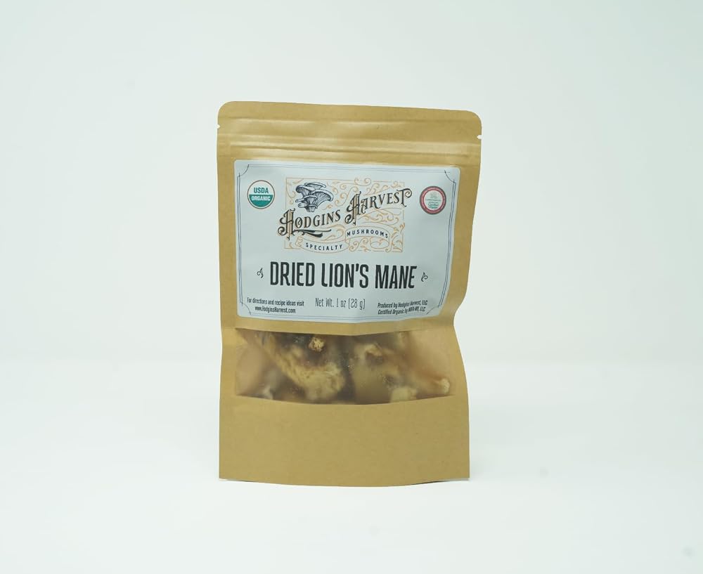 Hodgins Harvest Certified Organic Dried Lion's Mane - 1 Ounce