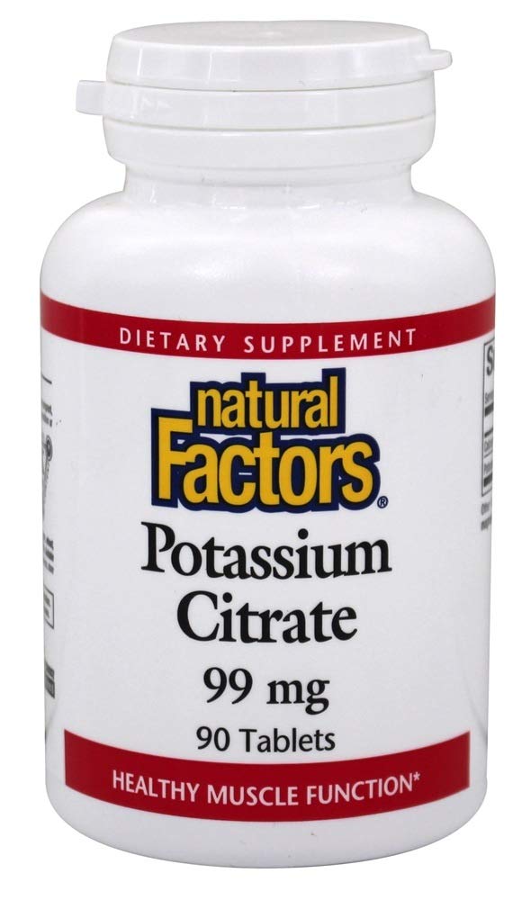 Natural Factors Potassium Citrate 99mg Tablets - 90 Tablets
