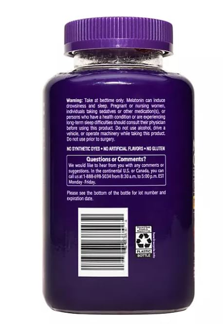 Generic Melatonin 5mg Gummies Natural Strawberry Flavor - 200 Count - image 4