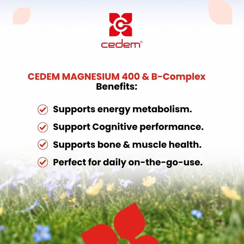 CEDEM Magnesium 400mg + B-Complex Powder Sticks - 20 Count - image 6