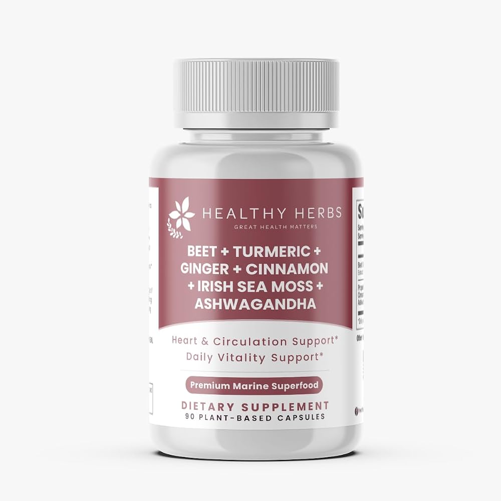 Healthy Herbs Wildcrafted Irish Sea Moss Capsules Advanced Superblend