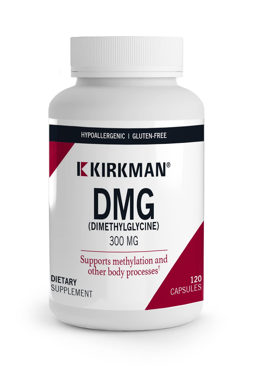 Kirkman DMG 300 mg Dimethylglycine Supplement - 120 Vegetarian Capsules