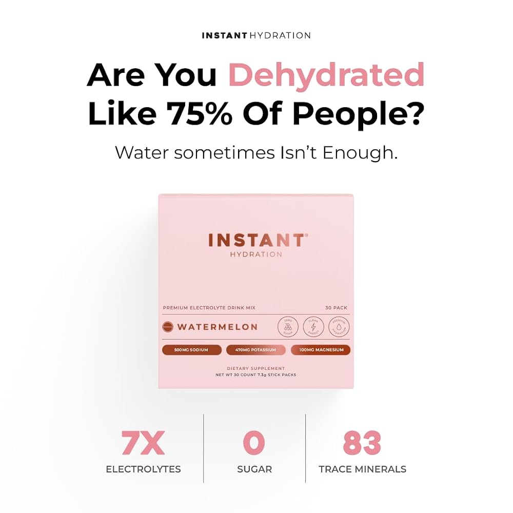 Instant Hydration Electrolytes Powder Packets - Zero Sugar - Keto
