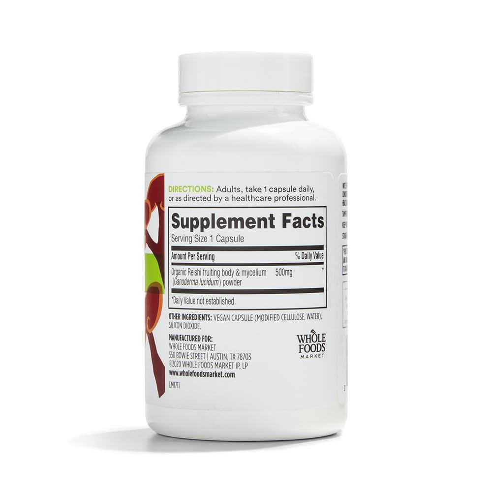 365 by Whole Foods Market Reishi Mushroom - 90 Capsules - image 2