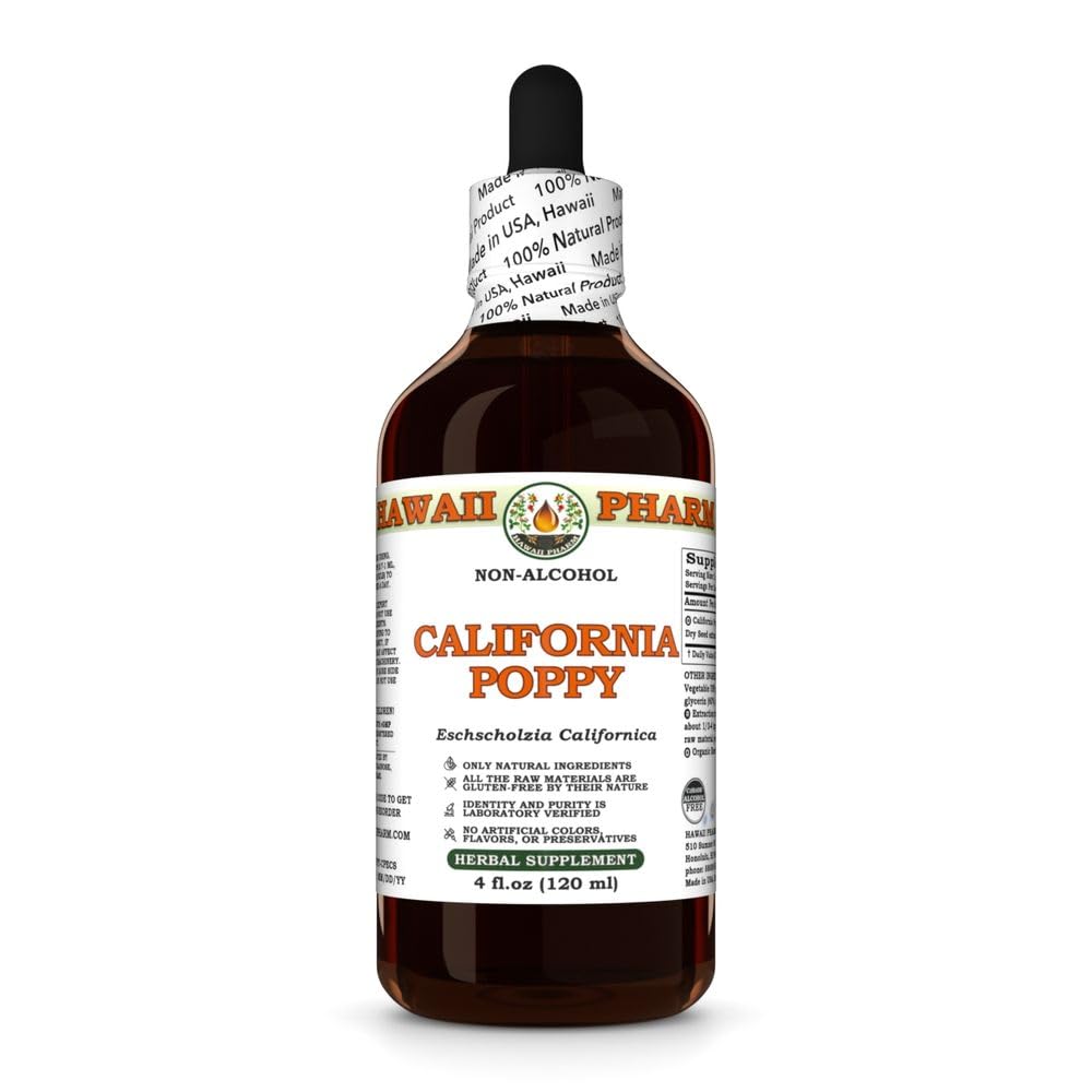 Hawaii Pharm California Poppy Alcohol-Free Extract - 4 fl oz