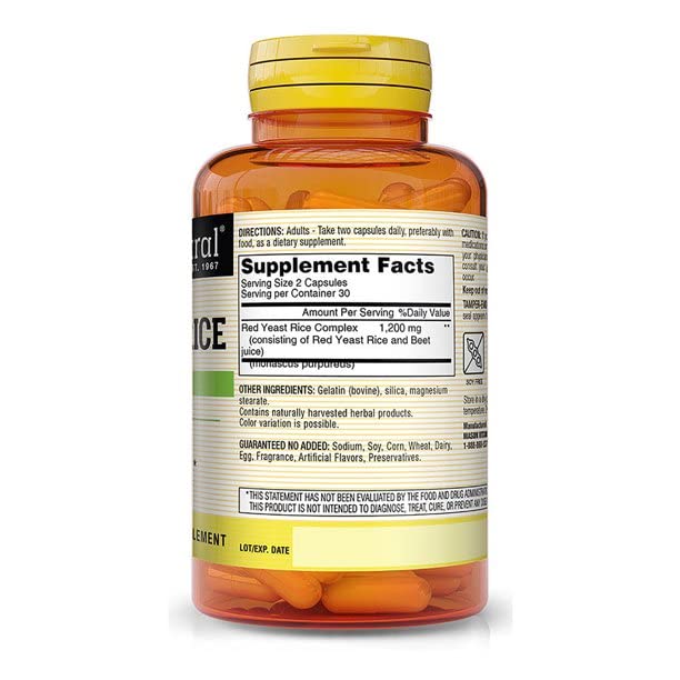 Mason Natural Red Yeast Rice - 240 Capsules (Pack of 4) - image 2