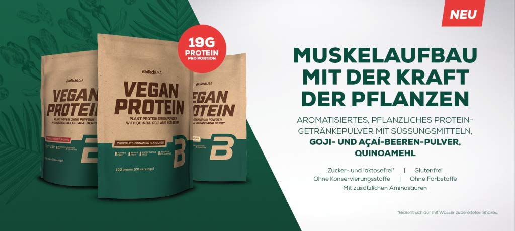 BioTechUSA Vegan Protein Vanilla Cookies - 3 x 500g - image 2