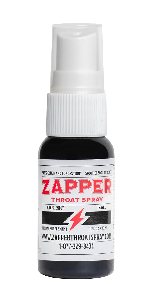 Zapper Throat Spray All-Natural Herbal with Colloidal Silver - 1 fl oz