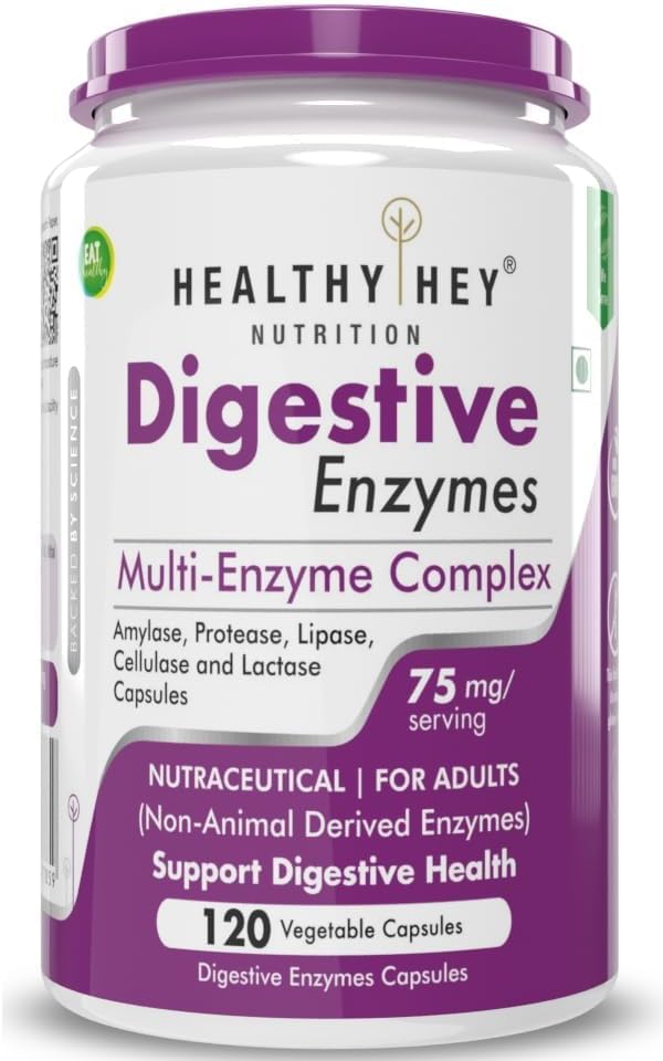 Generic Digestive Enzymes Multi-Enzyme Complex - 120 Vegetarian Capsules