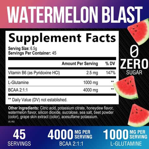 SILVERONYX BCAA Powder with L-Glutamine Post Workout Recovery - 45 Servings - image 2