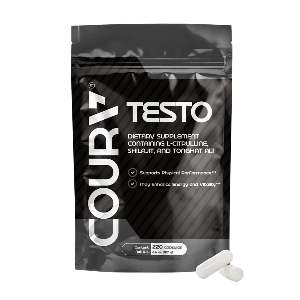 COURA Men's Testo Booster Multivitamin with Shilajit & Zinc - 220 Capsules