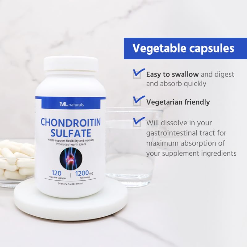 ML Naturals Chondroitin Sulfate 1200mg Joint Support - 120 Capsules - image 5