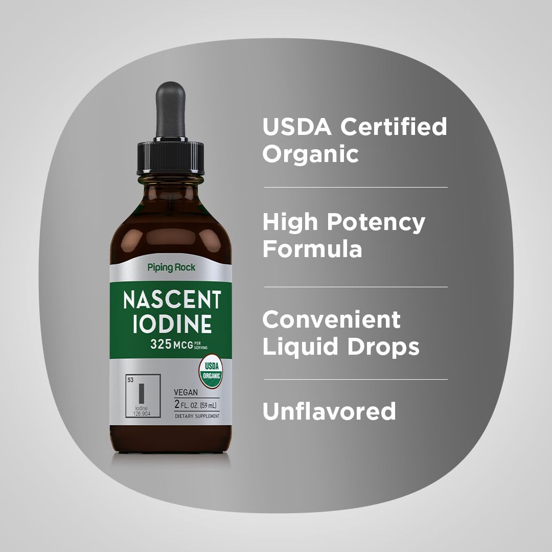 Piping Rock Nascent Iodine Drops Organic - 2 fl oz - image 5