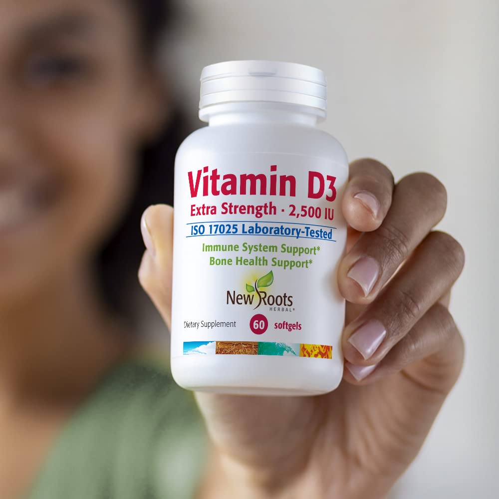 NEW ROOTS HERBAL Vitamin D3 2,500 IU - 60 Softgels - image 8