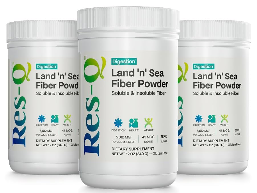 Res-Q Land 'n' Sea Fiber Powder - 3 x 4 oz