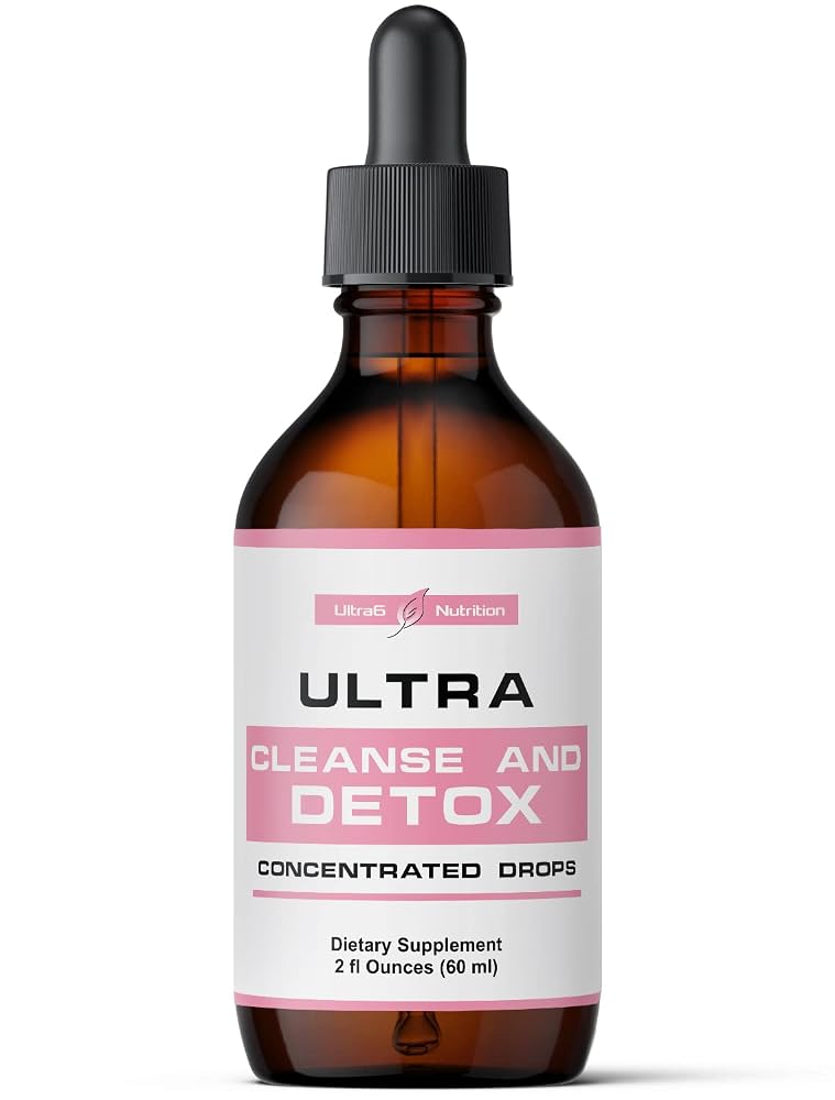 Ultra6 Nutrition Liver Cleanse Detox Drops with Milk Thistle - 2 Fl Oz