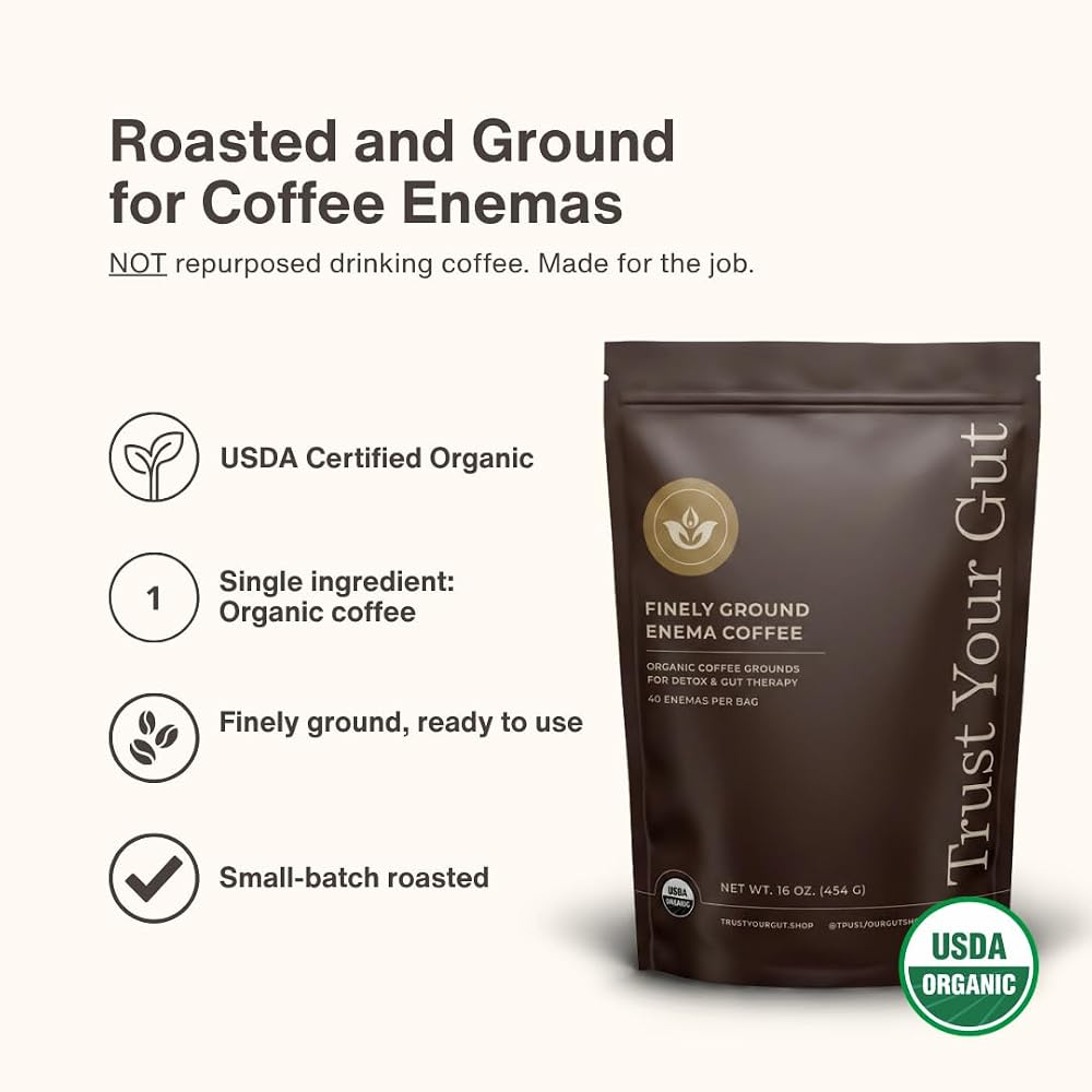Trust Your Gut Organic Ground Coffee Enema & Silicone Kit
