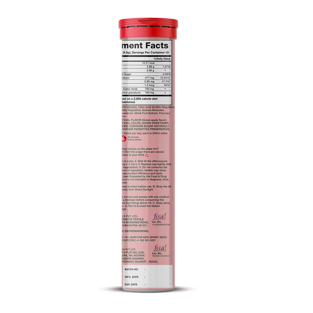 PLIX - THE PLANT FIX Apple Cider Vinegar Effervescent Tablets