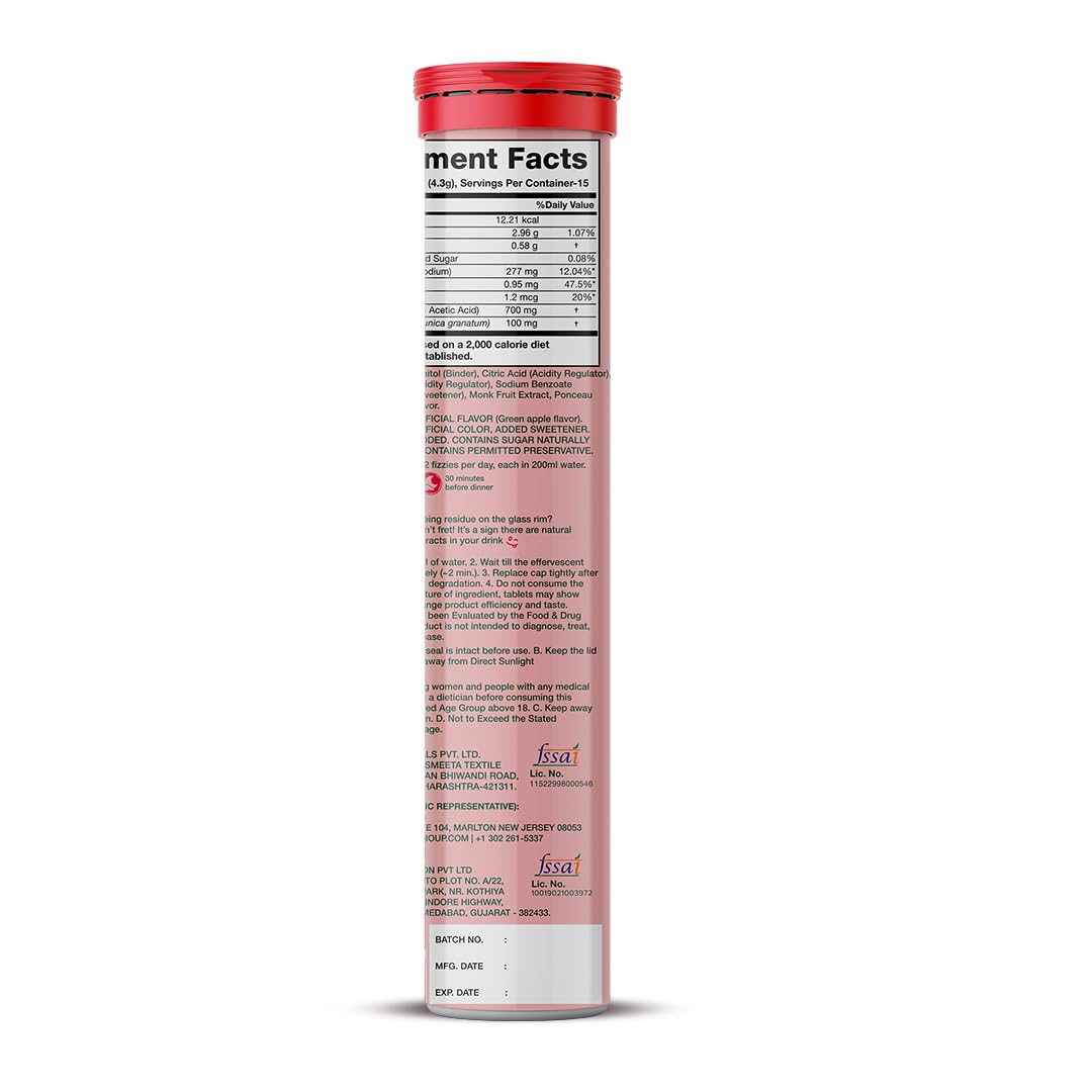PLIX - THE PLANT FIX Apple Cider Vinegar Effervescent Tablets