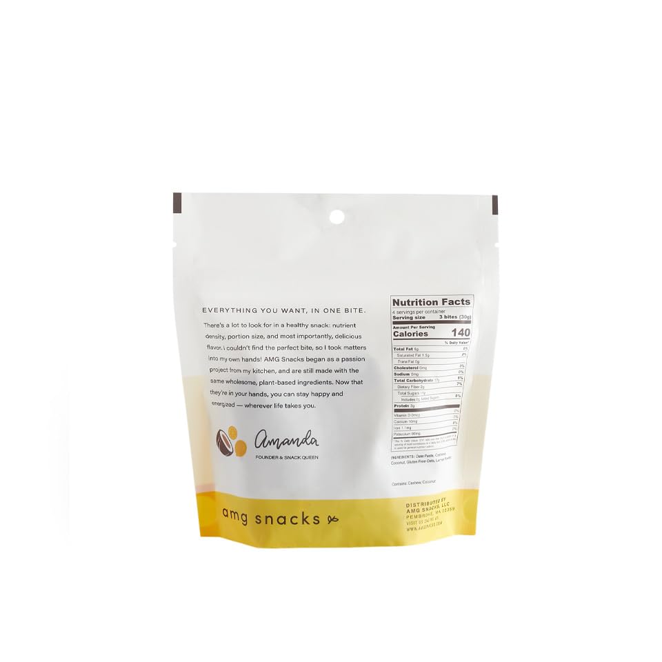 AMG Snacks Lemon Coconut Energy Bites - 6 Pack (72 Bites) - image 2