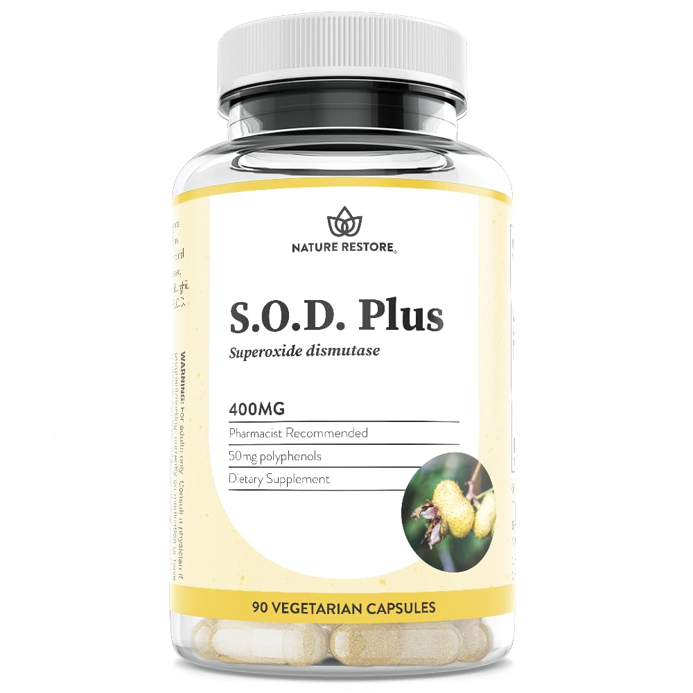 Nature Restore Superoxide Dismutase (SOD) Supplement - 90 Capsules