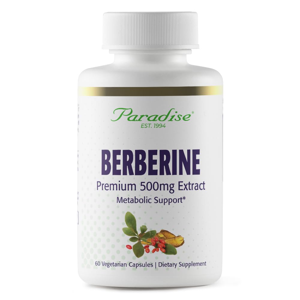 Paradise Herbs Berberine Extract 500 mg - 60 Capsules