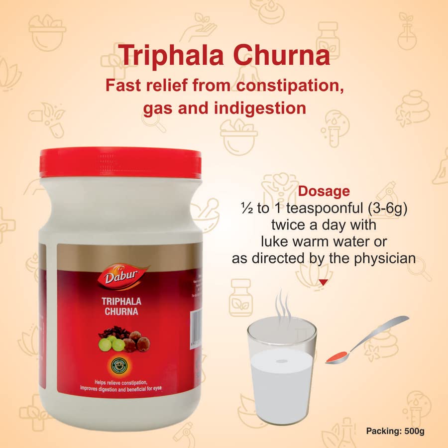 Dabur Triphala Churna Ayurvedic Powder for Digestive Health - 500 g - image 5
