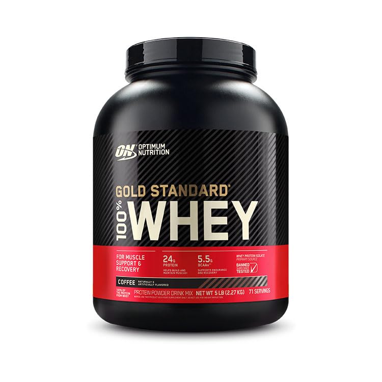 Optimum Nutrition Gold Standard 100% Whey Protein Powder Coffee - 80 oz