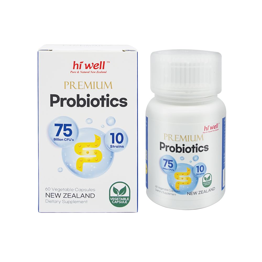 Hi Well Premium Probiotics 75 Billion - 60 Vegetarian Capsules