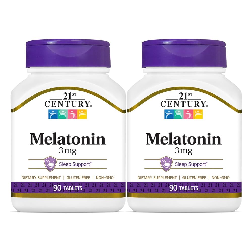 21st Century Melatonin 3 mg Sleep Support - 180 Tablets