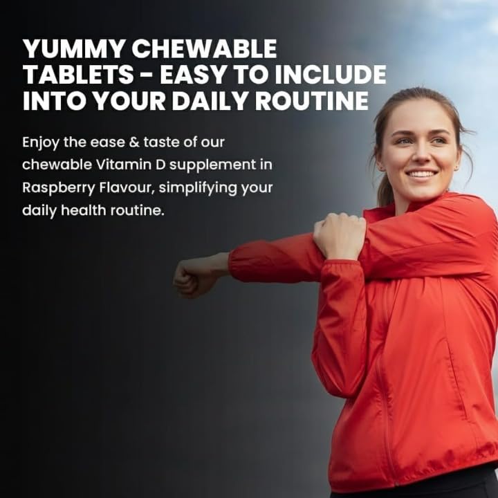 Generic Vitamin D3 10000 IU Chewable Tablets Orange Flavour - 60 Tablets - image 7