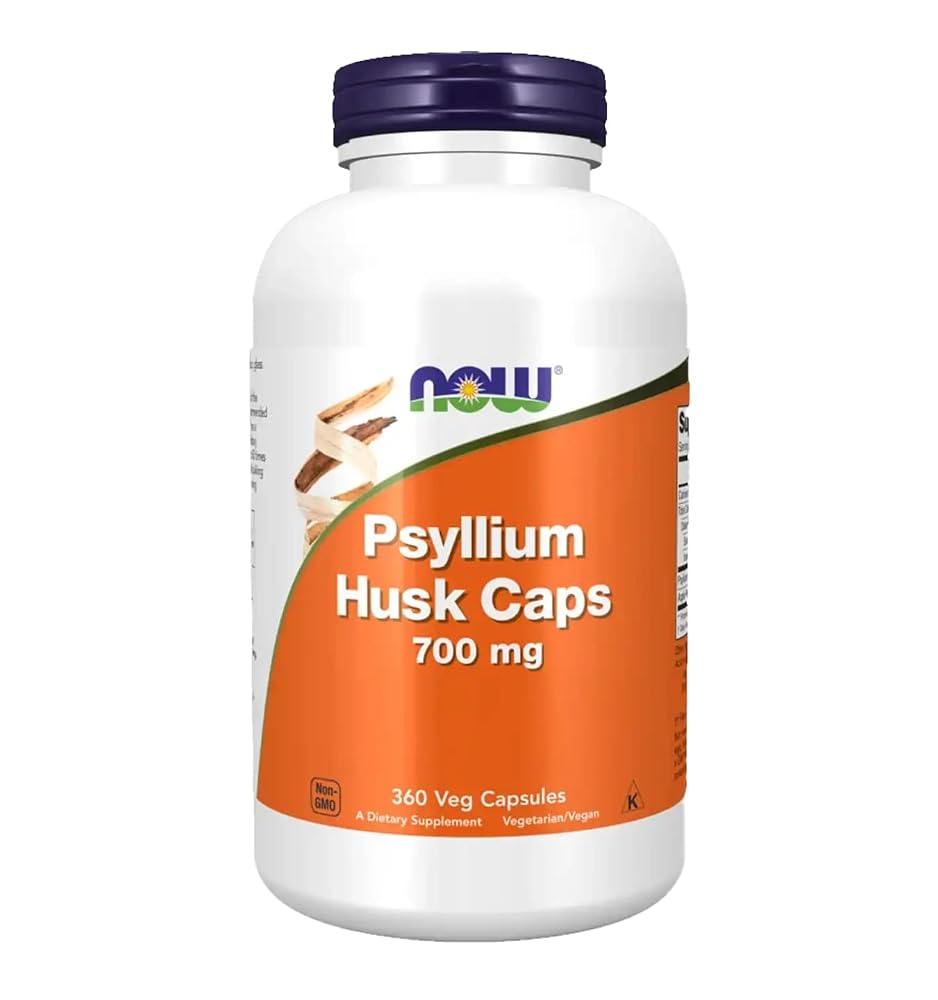 NOW Foods Psyllium Husk 700 mg - 360 Vegetarian Capsules