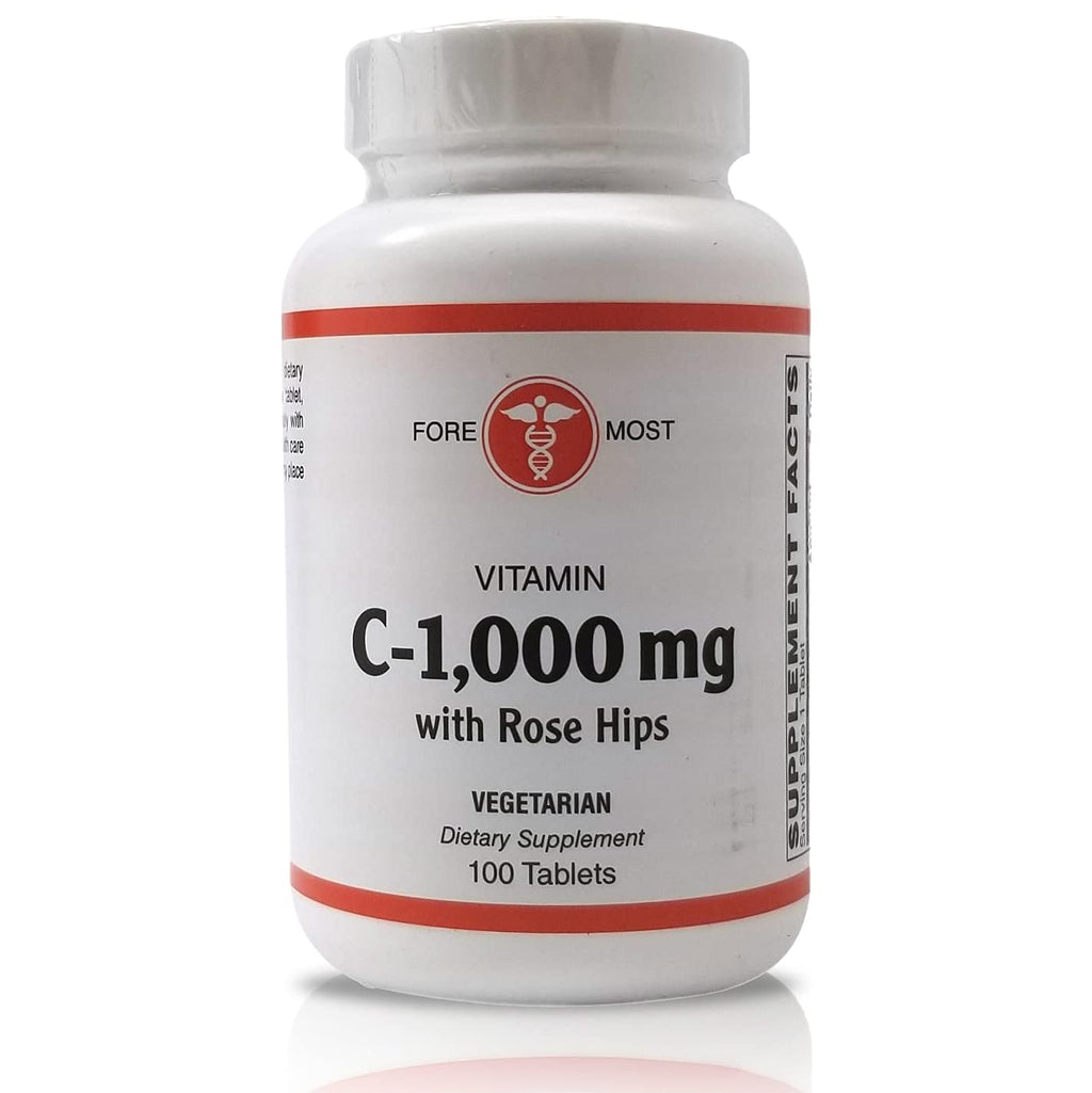 Holistic Health Vitamin C with Rose Hips 1000mg - 100 Tablets