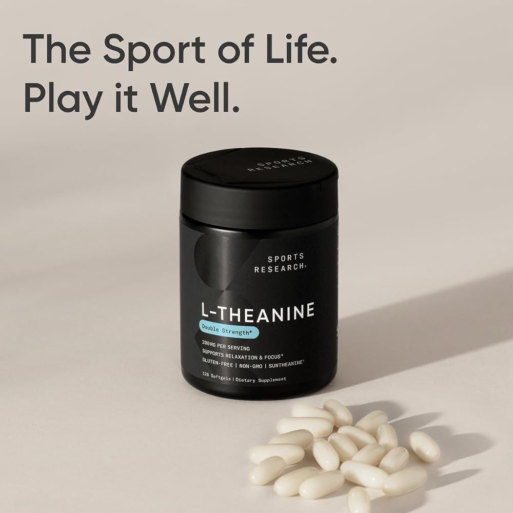 Sports Research L-Theanine 200mg with Suntheanine - 120 Softgels - image 7