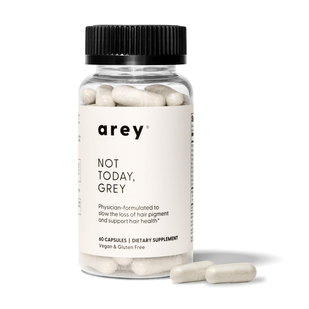 Arey Not Today Grey Hair Supplement for Color & Strength - 60 Capsules