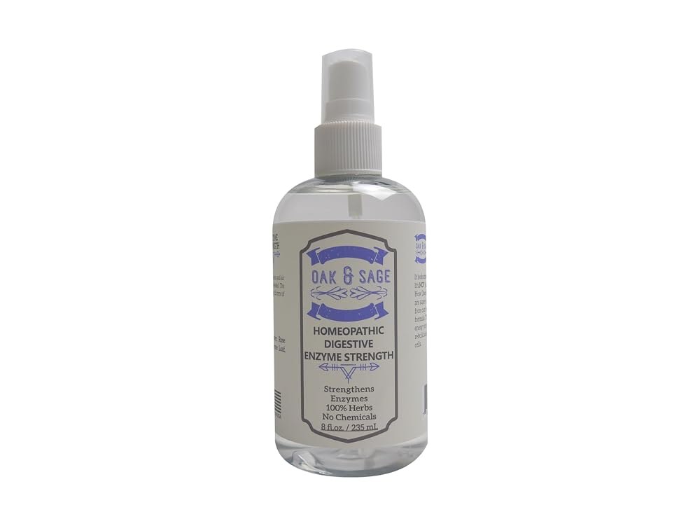 OAK & SAGE Homeopathic Digestive Enzyme Strength - 8 Fl Oz