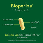 BESTVITE Bioperine 10mg Capsules - No Stearates - Vegan - Non GMO