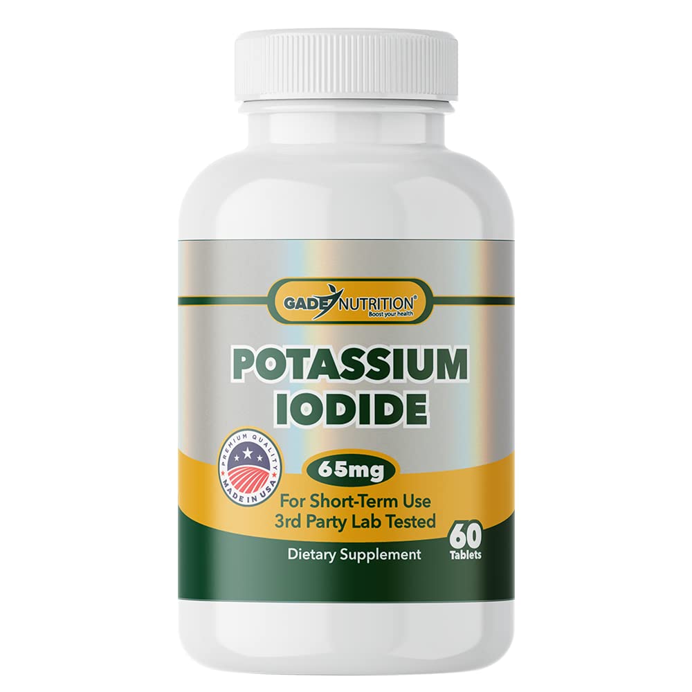 GADE NUTRITION Potassium Iodide 65 mg Thyroid Support - 60 Tablets
