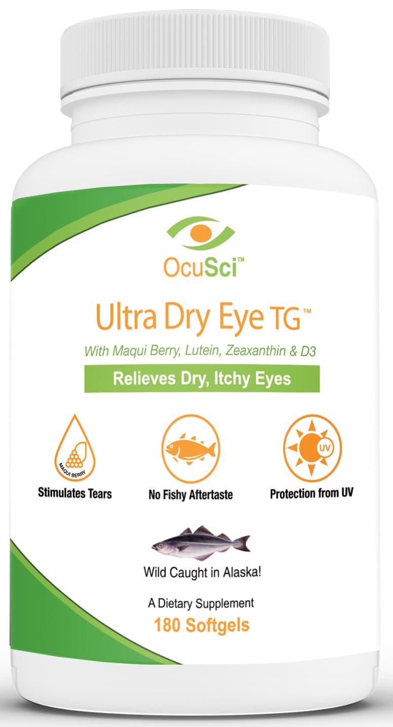 OcuSci Ultra Dry Eye Omega-3 with Lutein & D3 - 60 Servings