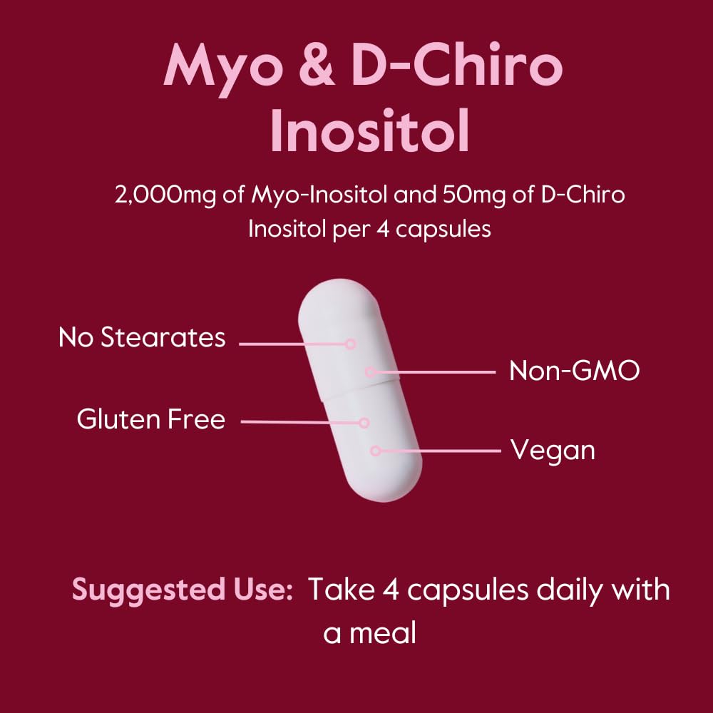 BESTVITE Myo & D-Chiro Inositol 40:1 Ratio - 120 Vegetarian Capsules - image 5
