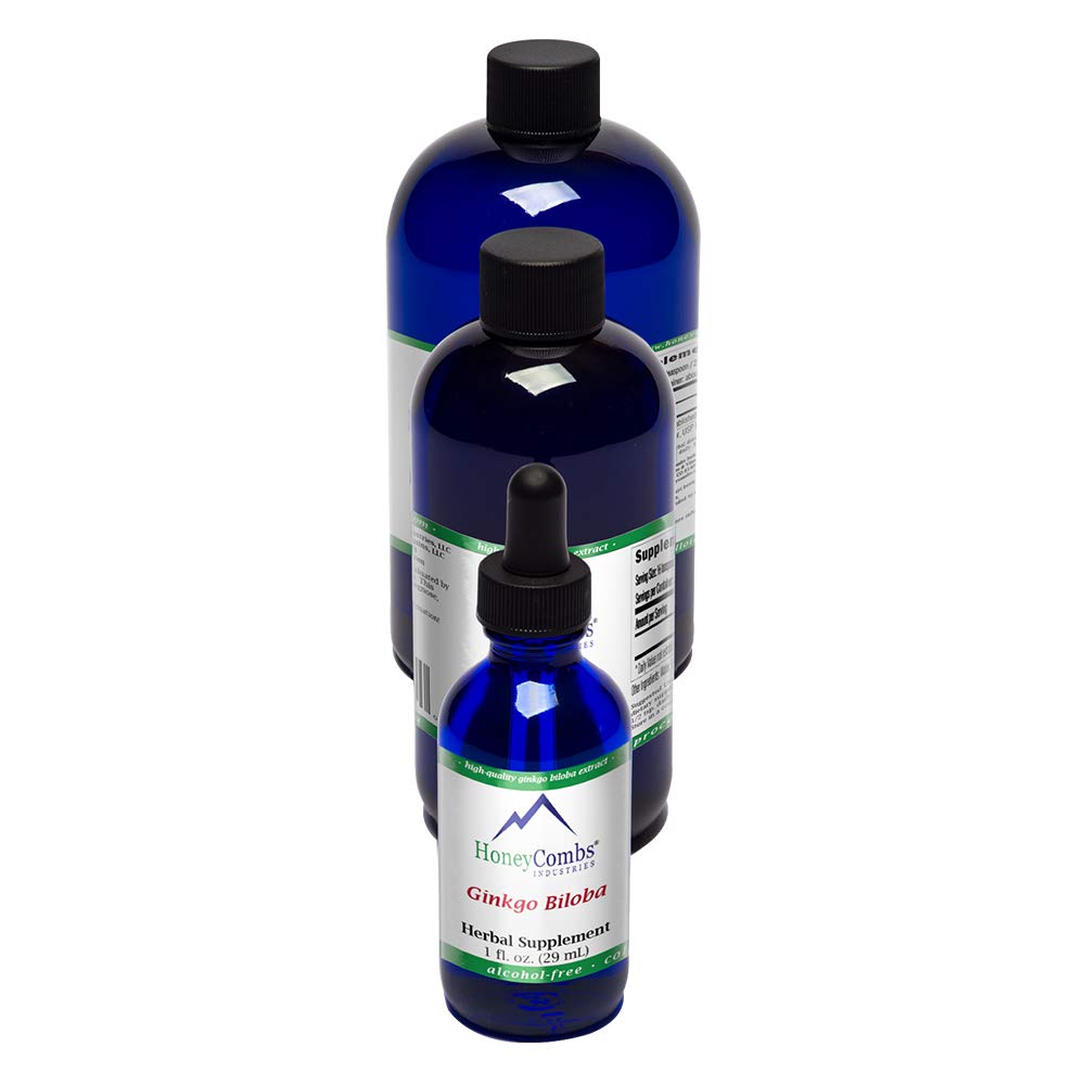 HoneyCombs Ginkgo Biloba Liquid Drops for Memory Support - 1 Ounce