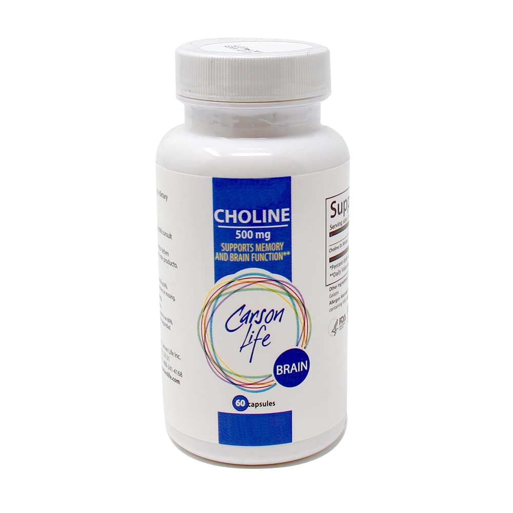 Carson Life Choline 500 mg Capsules