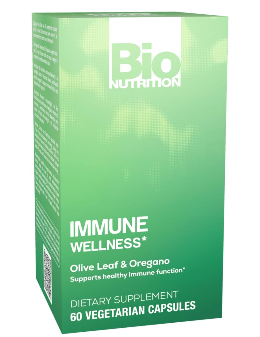 Bio Nutrition Immune Wellness Olive Leaf & Oregano - 60 Vegetarian Capsules